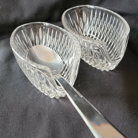 Princess House Crystal silverware set of 2 Royal Highlights Pattern Starburst - Picture 3 of 6